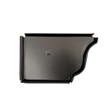 Amerimax Home Products Amerimax 5 in. H X 0.25 in. W X 3.5 in. L Black Aluminum K Gutter End Cap 2500535